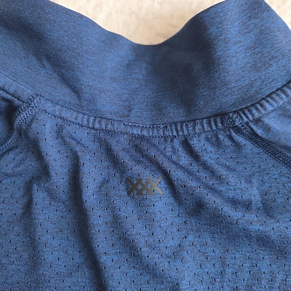 Rhone Shirt Mens Large Blue Lightweight 1/4 Zip Performance Golf Golfing - Picture 7 of 9